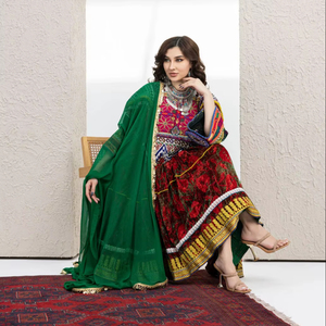 Gul Bakhmal Vestidos vintage Vestido de longitud larga Vestidos kuchi afganos 2025 últimos vestidos afganos vintage - Product Image 1