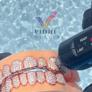 Bijoux Vidhi personnalisé en argent sterling 925 Hip Hop glace VVS diamant coupe Moissanite dents Grillz pour hommes femmes cadeaux vintage - Product Image 5