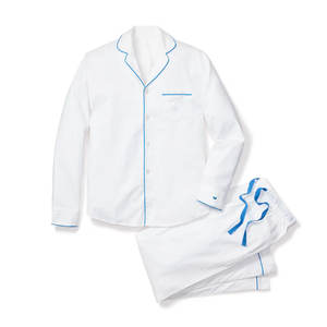 ชุดนอนลำลองผู้ชาย 2 ชิ้น ผ้าโพลีเอสเตอร์/คอตตอน แขนยาว มีกระเป๋า เสื้อผ้าฤดูหนาว ระบายอากาศได้ดี - Product Image 1