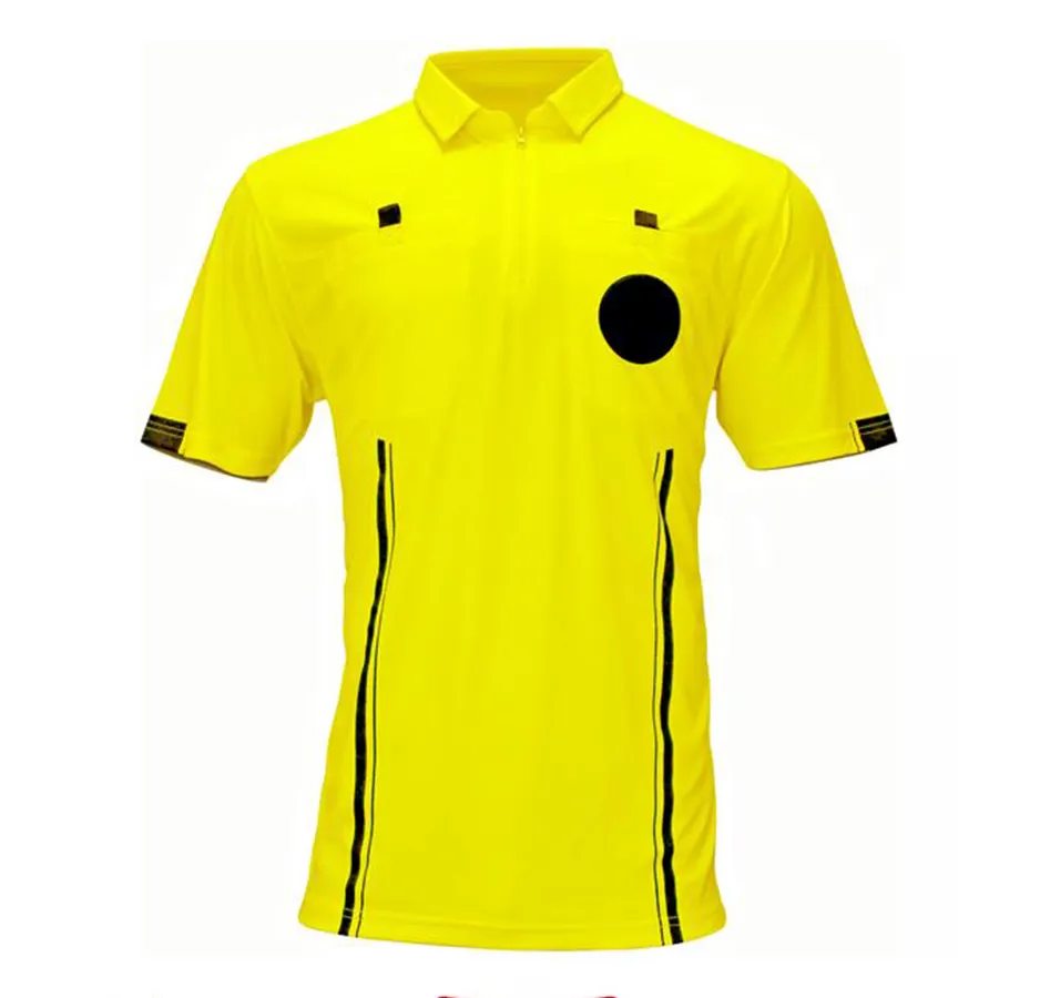 Maglia da arbitro di calcio a sublimazione maglia da arbitro di calcio maglia a maniche corte camicia da arbitro di calcio da uomo