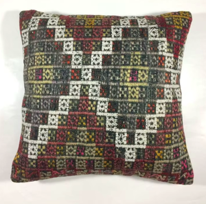 Alfombra de lana turca Vintage étnica moderna, funda de almohada cuadrada decorativa para el hogar, cojín bohemio tejido Reversible hecho a mano abstracto - Product Image 3