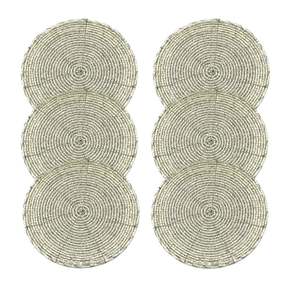 Sous-verres perlés classiques faits à la main-Sous-verres portables pour église et boisson religieuse avec support en polyester (4x4 pouces) - Product Image 6