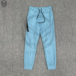 Venta al por mayor de los hombres de algodón Jogging Pantalones bolsillos con cremallera Hip Hop Casual Hombres Pantalones de chándal Tallas grandes Pantalones de senderismo - Product Image 5
