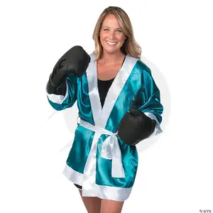 túnica de boxeo hecho por encargo/bata de boxeo de seda de satén
