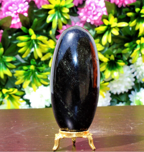 Lingam de Obsidiana Negra Natural de la Mejor Calidad, Energía Metafísica, Hecho a Mano, Lingam de Shiva - Product Image 2