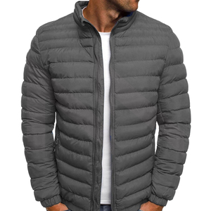 Veste matelassée en toile de haute qualité pour homme avec col montant |   Vêtements décontractés d'extérieur imperméables, respirants et à séchage rapide, options personnalisables - Product Image 6