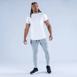 Dernière mode Logo personnalisé été gris chiné T-shirt homme en coton léger séchage rapide Gym Training & Activewear T-shirt pour hommes - Product Image 5