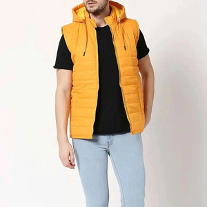 เสื้อกั๊กขนเป็ดสำหรับผู้ชายใส่กลางแจ้งเสื้อแจ็กเก็ตบุนวมสไตล์สตรีทแวร์เสื้อแจ็กเก็ตบุนวมแบบฟรีสไตล์สีพื้นสำหรับฤดูหนาวโลโก้ออกแบบได้ตามต้องการ - Product Image 4