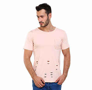 Venta al por mayor de los hombres de gran tamaño Vintage Streetwear camiseta desgastada peso pesado 240 gramos algodón lavado ácido costura detalle sólido - Product Image 3