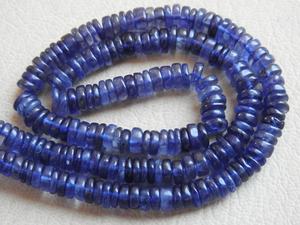 Perles de pneu lisses bleues Iolite pierres lâches faites à la main pour la fabrication de bijoux - Product Image 4