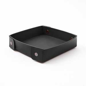 Elegante bandeja de cuero PU con forro de terciopelo, bandeja de servicio multiusos para el hogar, reuniones de oficina y servicio de restaurante - Product Image 5