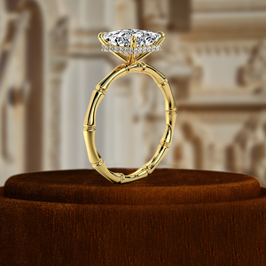 Anillo de Compromiso con Diamante Cultivado en Laboratorio, Anillo de Boda con Diamante de Corte Princesa de 1 Quilate con Certificado IGI, Anillo de Regalo para Ella, Oro Sólido de 14K - Product Image 5