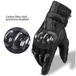 Guantes de Motociclismo al Por Mayor con Protección de Fibra de Carbono y Palma Antideslizante de Piel de Cabra Genuina - Product Image 3