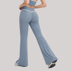 Pantalones de Yoga Deportivos de Alta Gama para Mujer, Casuales, Acampanados, de Cintura Alta con Cordón, de Secado Rápido y Ecológicos para Correr y Hacer Ejercicio - Product Image 2