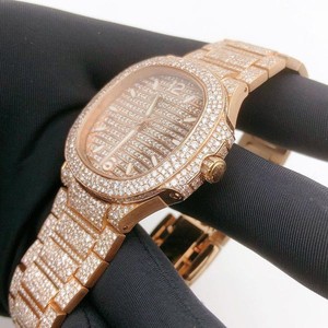 Top Class VVS Moissanite Diamond Rose Gold Acero inoxidable Iced Out Hip Hop Movimiento automático Reloj de pulsera para ropa de hombre - Product Image 4