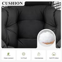 Muebles de Hotel, Sillas de Ratán para Balcón, Silla de Descanso para Exteriores, Silla Individual para Patio, Silla de Jardín Tejida a Mano con Reposapiés