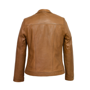 Veste en cuir pour femme, nouvelle conception 2026, mode personnalisée, veste en cuir véritable, vêtements de moto - Product Image 3