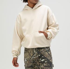 Sudadera con Capucha de Moda Urbana para Hombre, Personalizada, Corte Regular, Gruesa, Marrón, 100% Algodón Orgánico, Forro Corto de Invierno, Unisex - Product Image 1