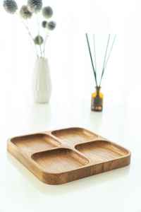 ถาดไม้อะคาเซียทรงกลมแบบแข็งพรีเมียมร้านอาหารโรงแรมทำด้วยมือจากผู้ผลิตและจัดจำหน่ายจากอินเดีย - Product Image 2