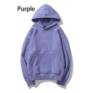 Vente en gros poids lourd 100 velours de coton logo personnalisé brodé pull blanc uni sweats à capuche vierges surdimensionnés - Product Image 4