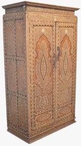 Armoire en bois de teck durable, style porte shaker, design minimaliste, meubles en bois massif, grande capacité, salon, hôpital - Product Image 2