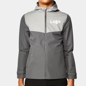 Chaqueta cortavientos elegante a la moda para hombre, cuello levantado, impermeable, respetuoso con el medio ambiente, transpirable para correr, senderismo, uso diario - Product Image 1