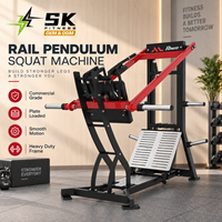 SK Wholesale Machine à Squat Professionnelle à Pendule, Équipement d'Entraînement de Force à Charge de Plaques pour Musculation des Jambes, Usage Commercial en Salle de Sport