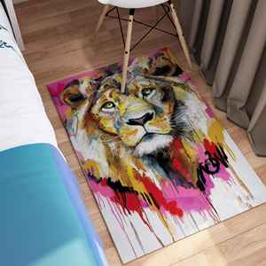 Alfombras con Estampado de León, Alfombras King Size, Alfombras de León, Alfombra de Animales, Alfombra Delgada No Tejida - Product Image 4