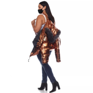 Chaqueta Larga de Moda para Mujer 2026, Nuevo Diseño, Impermeable, con Relleno de Algodón, Talla Grande, Cierre de Cremallera, Chaqueta Bomber de Invierno - Product Image 5