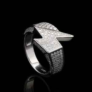 Meilleure vente belle bague en forme de Z Moissanite naturelle en argent sterling 925 Moissanite 1.15 bague de mariage en argent 5.02 cadeau pour femme - Product Image 1