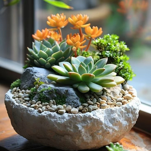 ARTESANÍA maceta de madera Wishing Well maceta decoración de jardín de patio trasero macetas de madera creativas macetas de flores de corteza jardín - Product Image 5