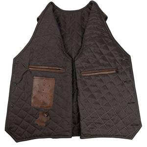 Gilet en cuir pour homme, style régulier, en cuir de vachette et toile, imperméable, respirant, coupe-vent, vêtement d'extérieur d'hiver, style vintage, équestre - Product Image 4