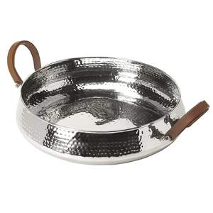 Bandeja de servicio de metal de lujo, plato de diseñador hecho a mano pulido brillante, bandeja de servicio de metal al por mayor con estilo clásico - Product Image 2