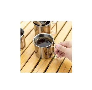 แก้วกาแฟ ชา สแตนเลส สำหรับใช้ในบ้าน ครัว บนโต๊ะอาหาร แก้วขายส่ง ราคาถูก งานฝีมืออินเดีย แก้วสแตนเลส ขาย - Product Image 1