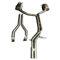Tuyau d'échappement en acier inoxydable Audi S3 S4 S5 S6 S8 R8 B8 B8.5 8P 8V avec soupape électronique et collecteur d'échappement, épaisseur 1,5 mm, finition lisse
