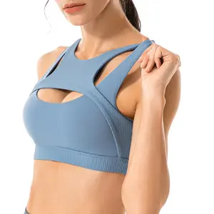 Sujetador deportivo con correas para mujer, ropa deportiva para gimnasio, Yoga, entrenamiento, personalizado, nuevo estilo - Product Image 1