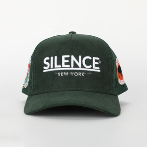 หมวกแก๊ปปักโลโก้แบบกำหนดเอง ผ้าหนังกลับ 5 ชิ้น ตาข่าย ระบายอากาศ แฟชั่นสำหรับผู้ชาย หมวกกีฬา - Product Image 5