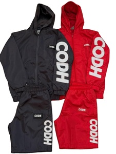 <b>Men's</b> Spring Streetwear 2-Piece Sweat Suit PVC Rubber <b>Patch</b> Logo 100% Polyester Zipper Hoodie Windbreaker <b>Shorts</b> Set Front Logo - Product Image 1