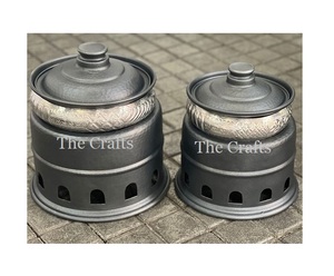 Plat de service alimentaire en laiton de conception islamique en pot de service de vaisselle de couleur or pour la maison, l'hôtel et le restaurant - Product Image 3