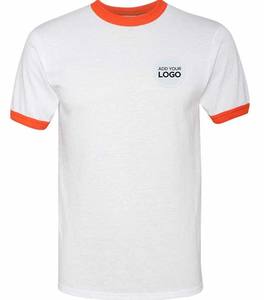 Ringer camiseta Unisex algodón completo verano Tops manga corta cuello redondo Casual suelta ajuste básico camisetas - Product Image 6