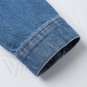 Vestes en jean pour femmes OEM, vêtements décontractés en jean, veste boutonnée d'automne, veste oversize pour femmes, mode tendance streetwear, couleur personnalisée - Product Image 6