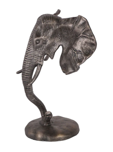 AK Brass Elephant Mouth Metal Tabletop Sculptures In Antique Finished Attractive Sculpture For Table <b>Decor</b> <b>Accents</b> - Product Image 4