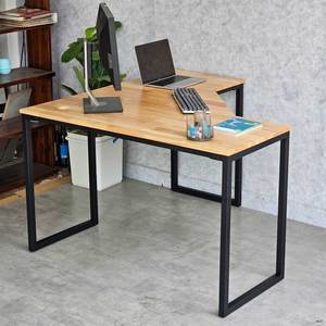 Escritorio Esquinero en Forma de L de Madera de Caucho 120x120cm para Oficina en Casa-CD68020 - Product Image 5
