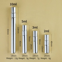 2-10ML Mini Flacon de Parfum Portable de Voyage en Aluminium Rechargeable Vide Atomiseur de Parfum Vaporisateur Diffuseur de Parfum Vails