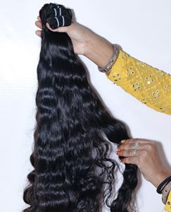 วิกผมมนุษย์ผมธรรมชาติบริสุทธิ์แบบไม่ผ่านกระบวนการผมชาวอินเดียทรงหลวมผมเป็นลอนลึกผมสีดำแบบเวียดนาม - Product Image 5