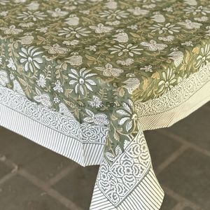 ผ้าคลุมโต๊ะผ้าฝ้ายทำมือพิมพ์ลายทำด้วยมือสไตล์อินเดีย - Product Image 5