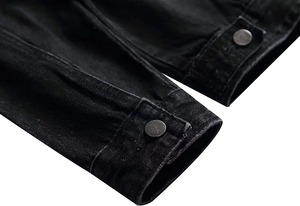 Vente en gros Veste en jean unisexe Vêtements d'extérieur de style rétro à la mode Veste en jean avec logo personnalisé Hommes Femmes OEM Vêtements décontractés Couleurs OEM - Product Image 3