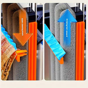 Ensemble seau et serpillière auto-nettoyante à pression manuelle, système multifonctionnel pour le nettoyage domestique, seau rectangulaire en métal - Product Image 3