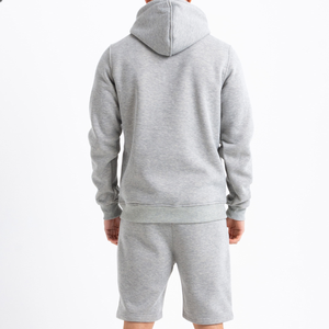 Custom Men's Zipper Hoodie Shorts <b>Set</b> Streetwear Jogger Hoodies Shorts Long Sleeve Two Piece Tracksuits OEM Breathable Sweatsuit - Product Image 5