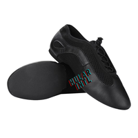 Chaussures de danse jazz classiques HULAR INTL en daim, avec empeigne élastique de qualité supérieure, à enfiler, en cuir véritable, style danse latine, semelle fendue, pour femmes